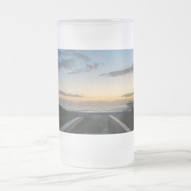 Good Morning 2017 Frosted Glass Beer Mug (Centre)