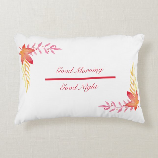 Good Morning & Good Night Accent Coussin (Devant)