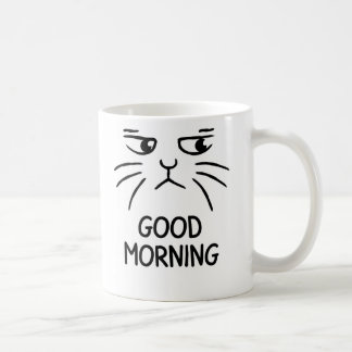 Good Morning – Grumpy Cat Face Coffee Mug
