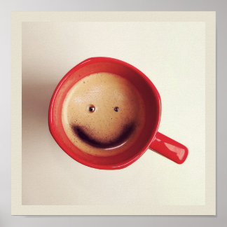 Good Morning Happy poster de café
