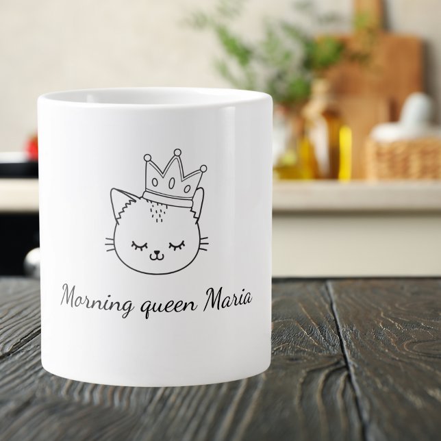Good Morning Queen personnalisable Mug (Créateur téléchargé)