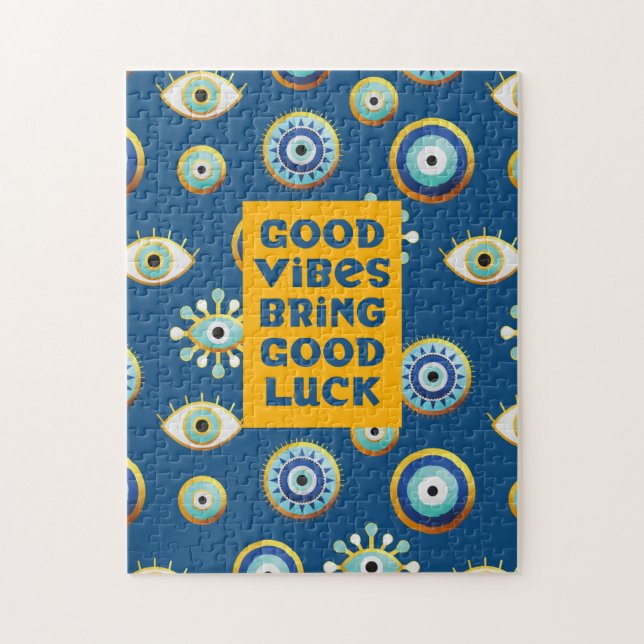 Good Vibes apporte Good Luck méchant oeil puzzle (Vertical)