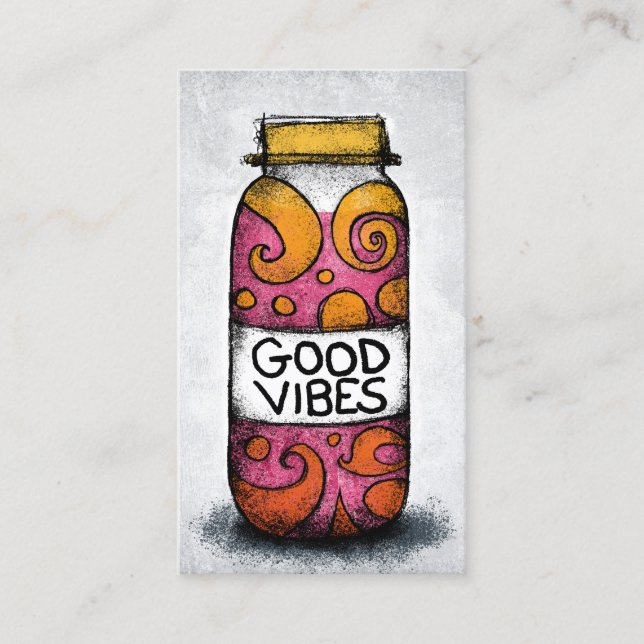 Good Vibes Cartes de visite - Fun coloré (Devant)