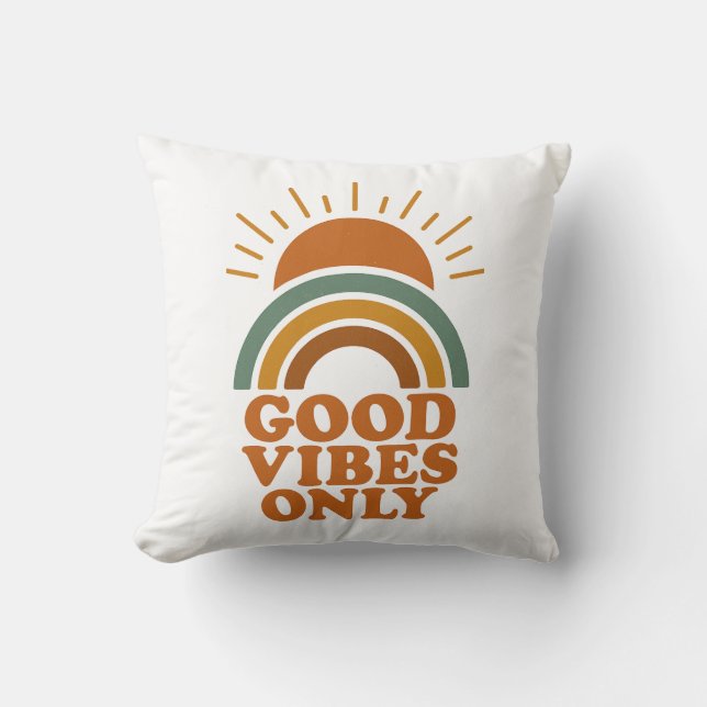 Good Vibes Only Coussin - Citation Positive Décor  (Recto)