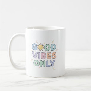 Good Vibes Only Mug - Cute Pastel Sunshine Design
