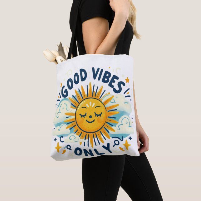 Good Vibes Only – Sac fourre-tout Happy Sun (De près)