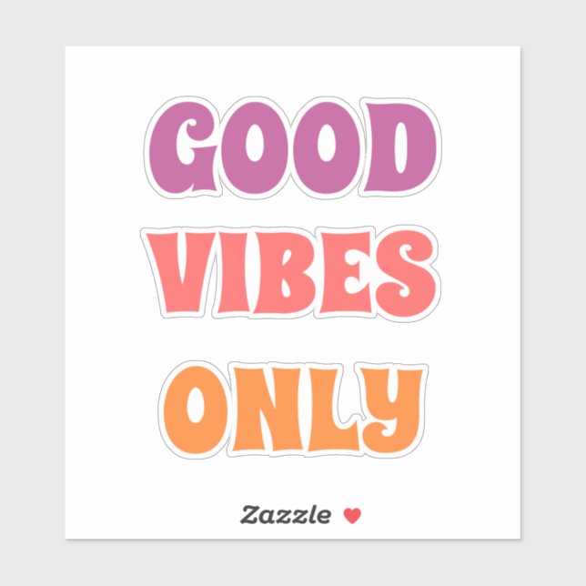good vibes only sticker (Feuille)