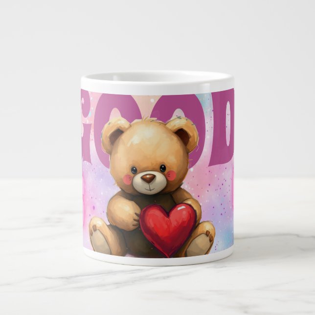 Good Vibes Only Teddy Bear Jumbo Mug (Devant)
