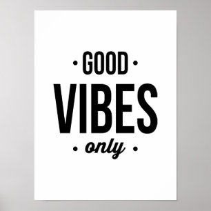 Good Vibes Only typography poster art print