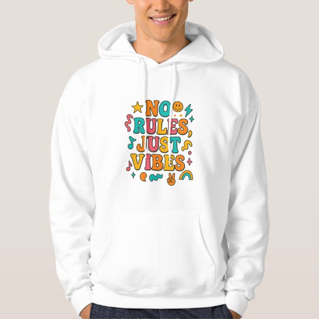Good Vibes seulement Sweat - shirt à capuche rétro (Devant)