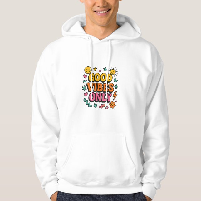 Good Vibes seulement Sweat - shirt à capuche rétro (Devant)