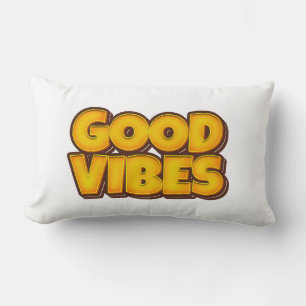 Good Vibes Strong Bold Modern Lumbar Coussin