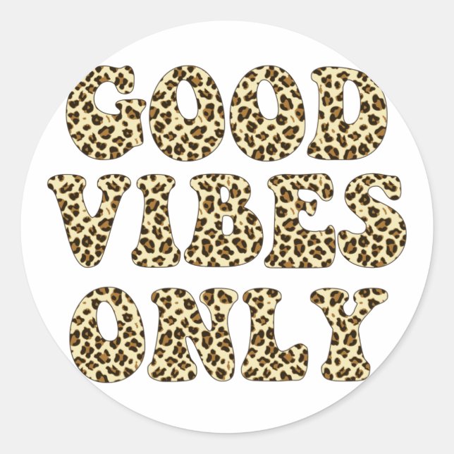 Good Vibes uniquement - Autocollant Empreinte de l (Devant)