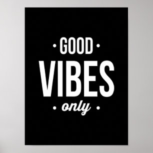 Good Vibes uniquement typographie affiche