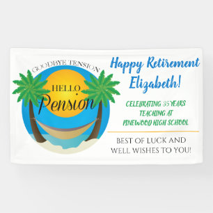 Goodbye Tension Hello Pension Retirez Bannière