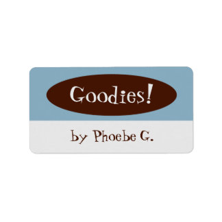 Goodies Blue et Brown Cuisine Étiquettes