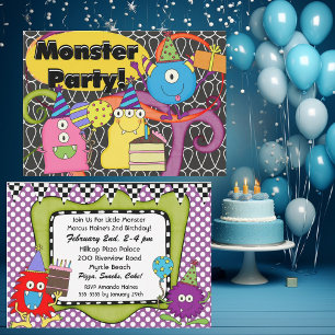 Goofy Monsters Invitation d'anniversaire