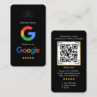 Google Review Avec QR Code Link Carte de visite