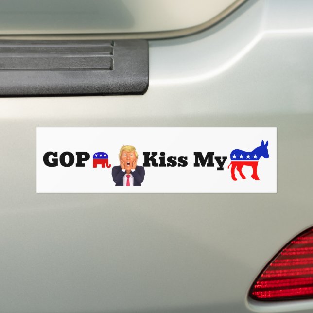 GOP Kiss My Bumper Sticker (En voiture)