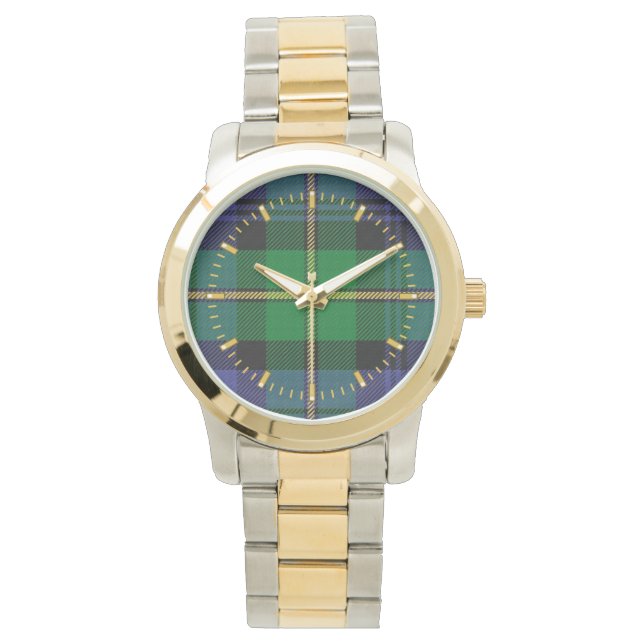 Gordon Clan Tartan Montre bicolore (devant)