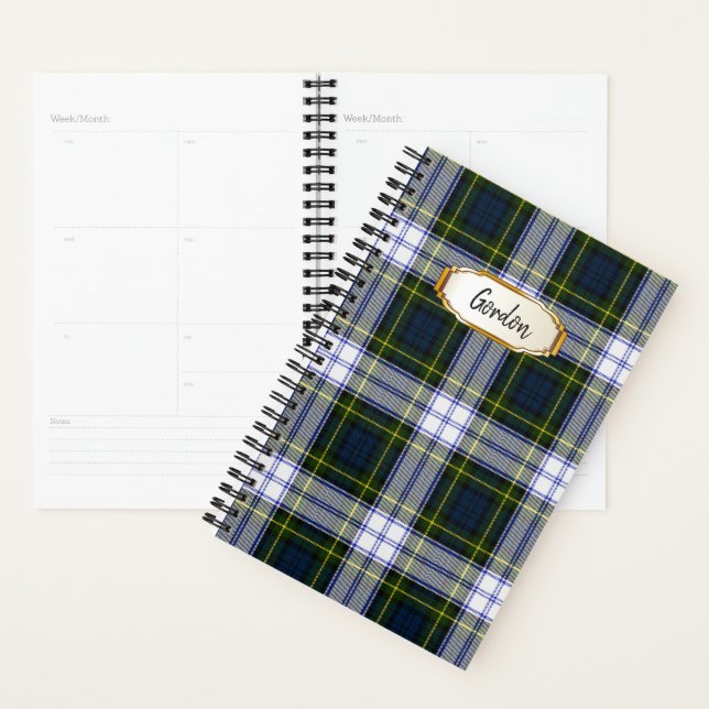 Gordon Dress Tartan Plaid Planner (Devant avec enveloppe)