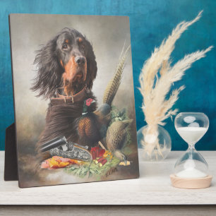 Gordon Setter, Chasse au canard Plaque