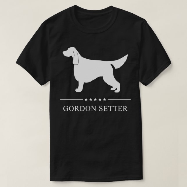 Gordon Setter Chien Blanc Silhouette Pullover (Design devant)