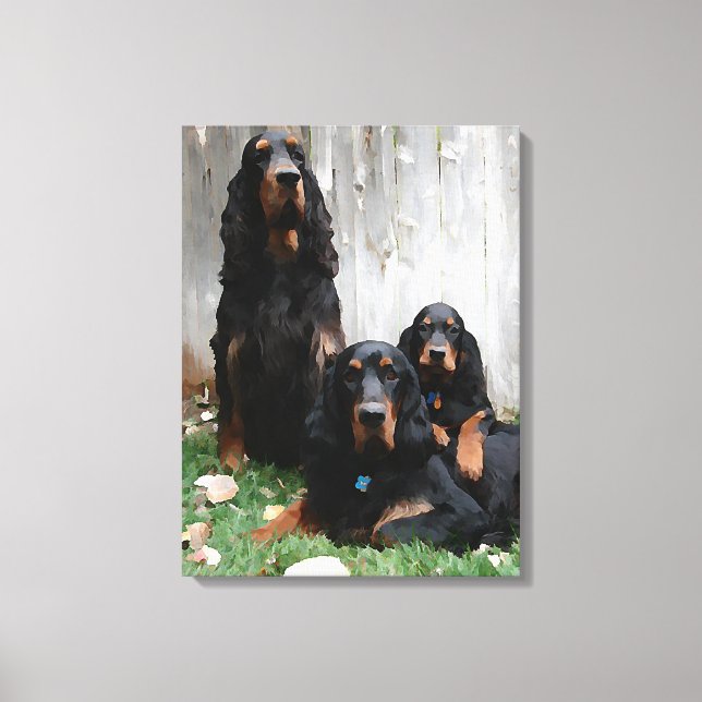Gordon Setter Generations Toile Enveloppée Impress (Recto)
