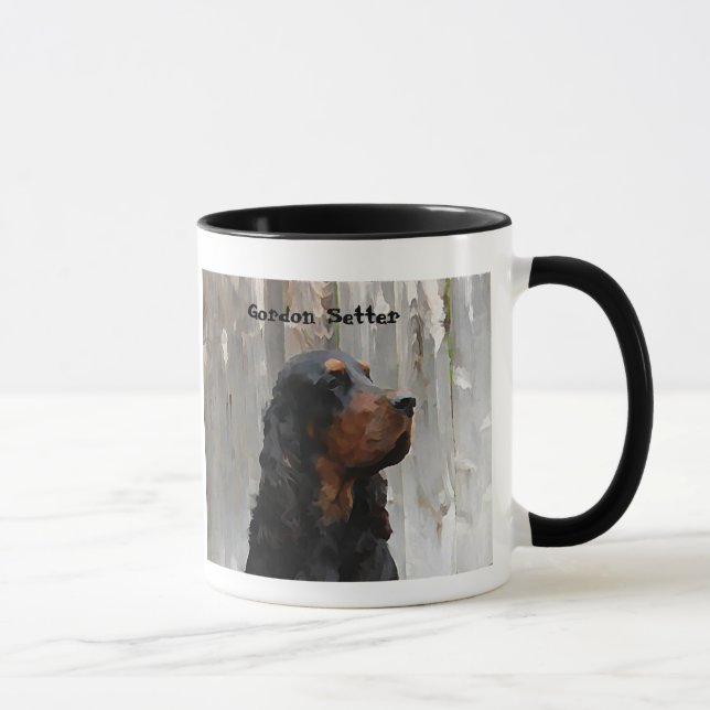 Gordon Setter Head Painting on a Ceramic Mug (Droite)