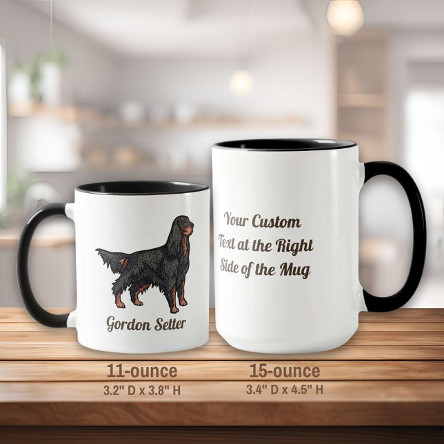 Gordon Setter Illustration Mug (Créateur téléchargé)