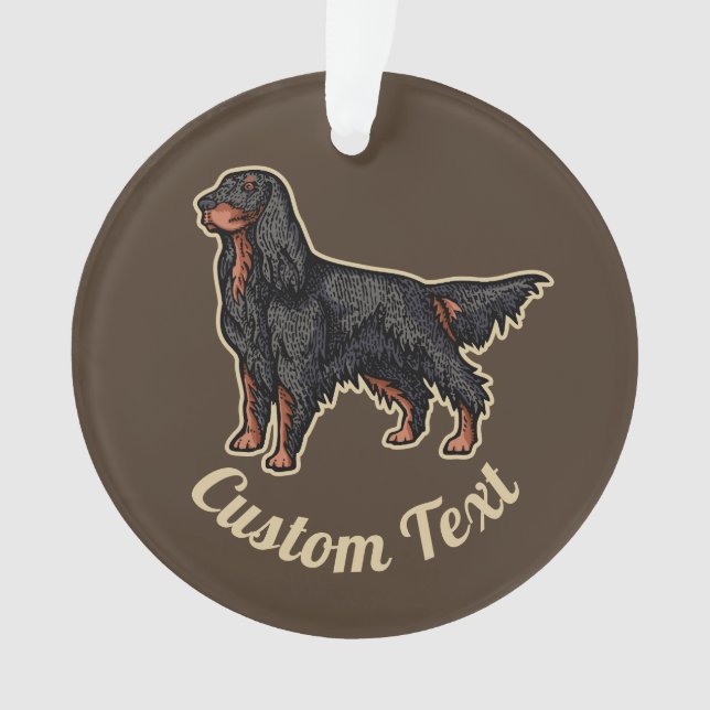 Gordon Setter Illustration Ornament (devant)