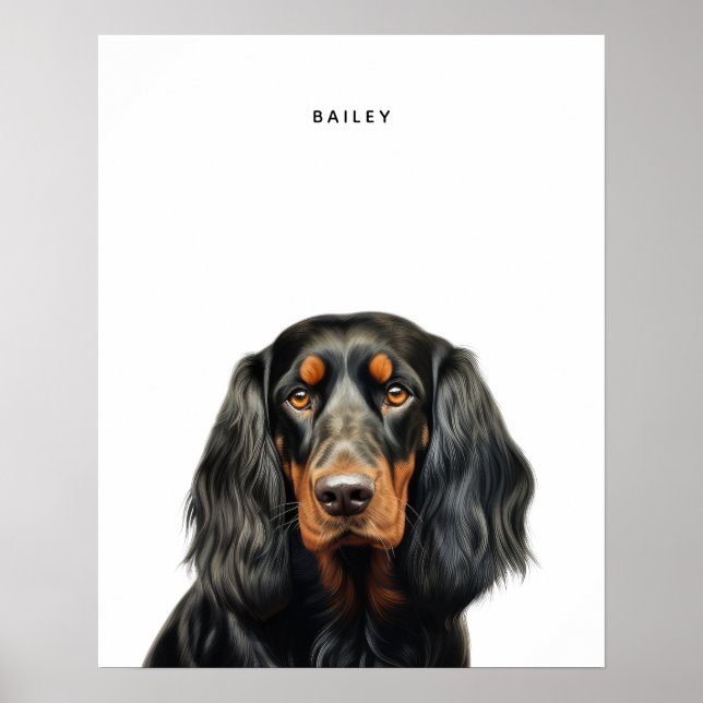 Gordon Setter Impression personnalisée (Devant)