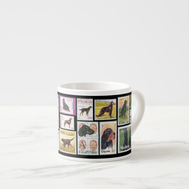 Gordon Setter Monde timbres Espresso Mug (Devant droit)
