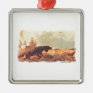 gordon setter sur point vintage ornement de Noël