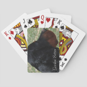 Gordon Setter Tête Cartes De Jeu