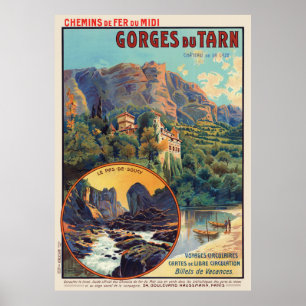 Gorges du Tarn France Poster vintage 1912