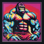 Gorilla Bodybuilder Lifter Pop Art Dessin<br><div class="desc">Digital Computer Animal Art - College Pop Art - Wild Animal Computer Images</div>