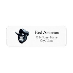 Gorilla Cowboy Adresse de retour Étiquettes