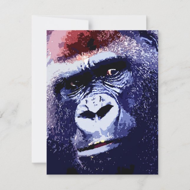 Gorilla Face Invitations - Funny Gorillas (Devant)