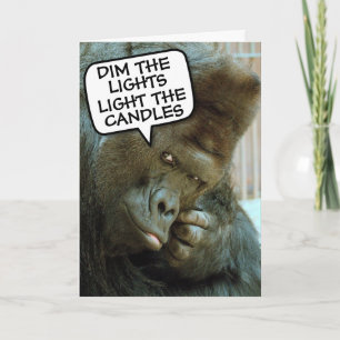 GORILLA FUNNY ANNIVERSAIRE CARTES DE SALUT