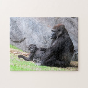 Gorilla Maman et Baby Puzzle