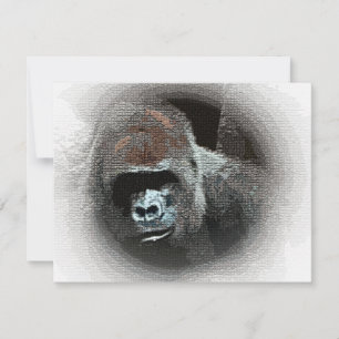 Gorilla Portrait Invitations - Annonces Drôle