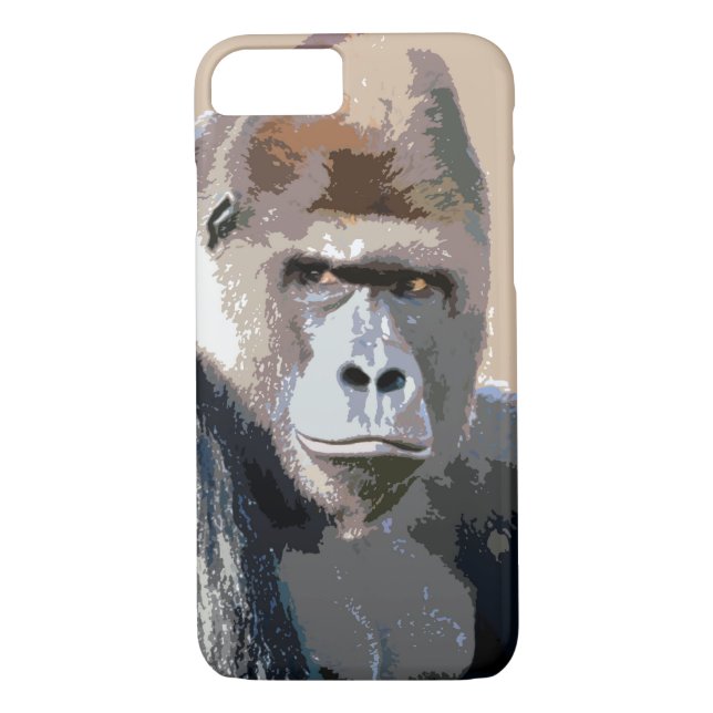 Gorilla Portrait iPhone 7 Coque (Dos)