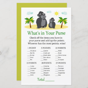 Gorilla Qu'y a-t-il dans votre baby shower de jeu 