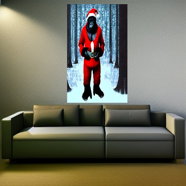Gorilla Santa Claus | AI Art Poster (Créateur téléchargé)