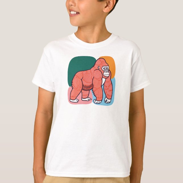 Gorilla T-Shirt – Cool Funny Animal Tee for Kids (Devant)