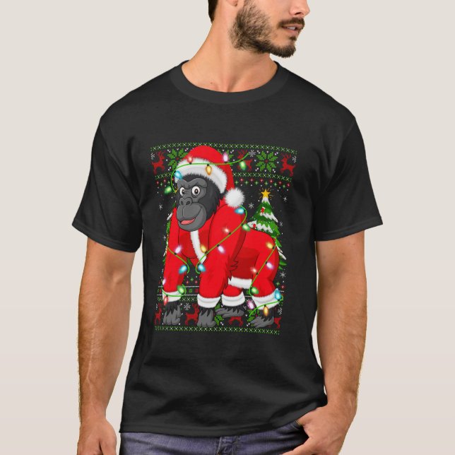 Gorilla Xmas Sweat Style Vilain Père Noël Gorilla  (Devant)