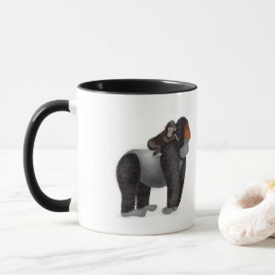 Gorille et bébé "grand papa" mug