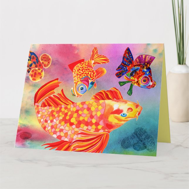 Gossiping poisson toutes les occasions carte de vo (Devant)