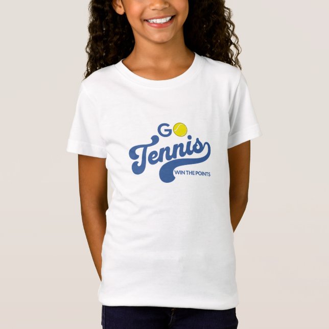 GoTennis en T-shirt filles bleues (Devant)